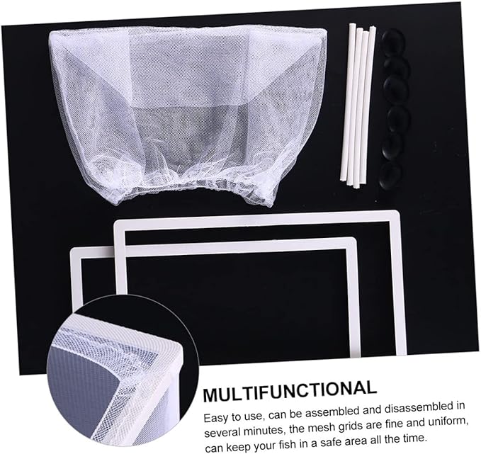 Happyyami 3pcs Fish Tank Suction Cup Fish Breeding Net Large Capacity Aquarium Breeder Box