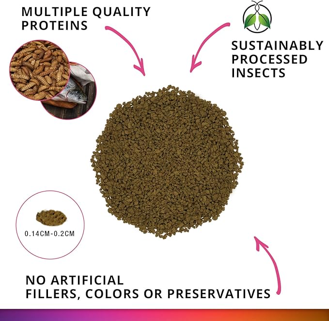 Fluval Bug Bites Color Enhancing Fish Food for Tropical Fish, Granules for Medium to Large Sized Fish, 4.4 oz.