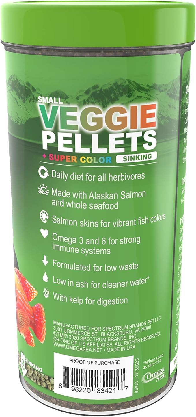 Omega One Super Color Kelps Sinking Pellets 8oz