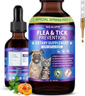 Flea and Tick Support for Dogs and Cats Natural Flea Treatment Drops with Multivitamin for Pets Oral Flea & Tick Prevention for Dogs and Cats Flea Herbal Drops for All Breeds and Ages