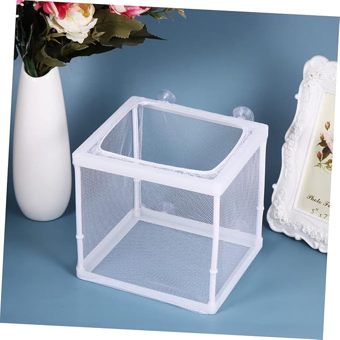 POPETPOP 2pcs Water Separation Net Plastic and Cloth Materials Detail Fish Breeding Tank Home Tank Box