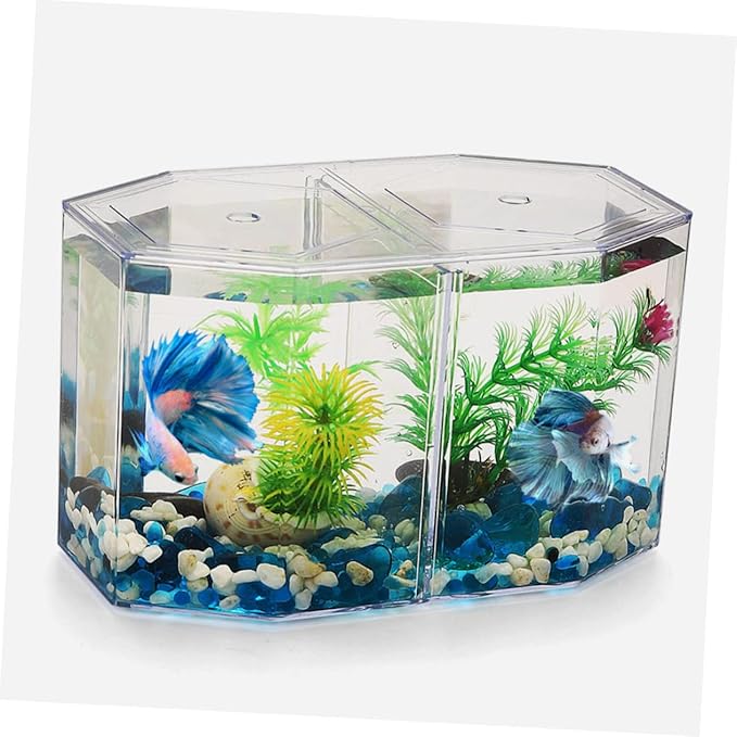 TOYANDONA Professional Isolation Box for Betta Fish Multi-Function Transparent Breeding Tank for Juvenile Fish Safety Household Incubation Aquarium Supply