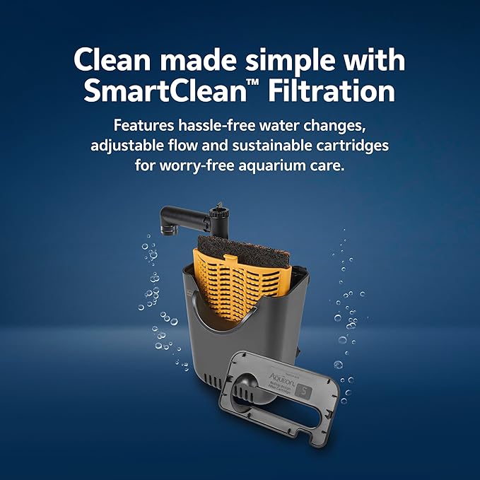 Aqueon Aquarium Starter Kit with Smart Clean Filtration and LED Lighting, Freshwater and Saltwater Fish, 20-Gallon