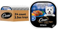 Cesar Loaf & Topper in Sauce Wet Dog Food, Rotisserie Chicken Flavor with Bacon & Cheese, Wet Food for Dogs, 3.5 oz Easy Peel Trays, 24 Count