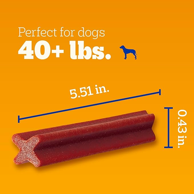 Pedigree Dentastix Dog Dental Treats, Large Breed Dog Treats, Bacon Flavor, 2.08 lb. Bag (40 Treats Total)