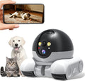 Vikye Robot Camera On Wheels,2MP Double Lens Moving Pet Camera,2 Way Talk 1080P WiFi Small Robot Cam for Cats Dogs