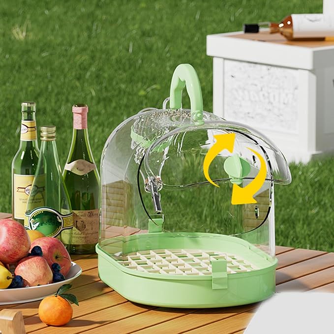 Portable Clear Bird Parrots Transport Cage Window Ventilated Carriers Bag Breathable Bird Travel Bag for Large Birds