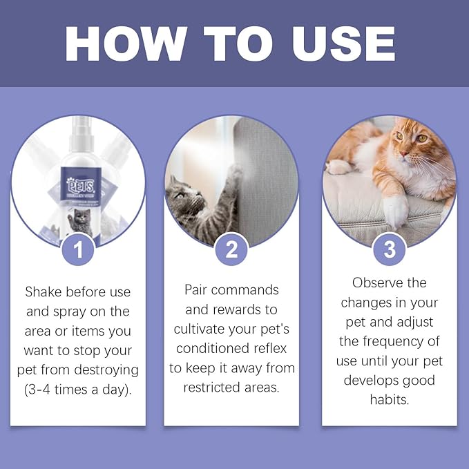 JoanofArc Cat Deterrent Spray, Indoor Outdoor Repellent to Avoid Scratching Furniture, Sofas & Plants – Non-Toxic, Training Formula for Cats & Kittens (8oz)