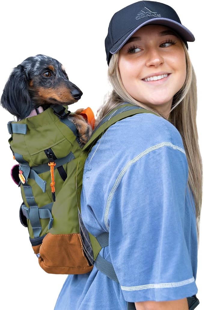 K9 Sport Sack Urban 3 - Small, Leafy - Ideal for Dogs with 13-16” Back Length - Dual-Use, Backpack-Style Carrier + Everyday Pack