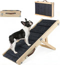 Dog Ramp for Couch & Bed for Small Dogs, Foldable Small Dog Ramps for Sofa - 31.5" LX12 W, 4 Adjustable Height, Portable, Stable, Non-Slip, Carry Handle, Wood