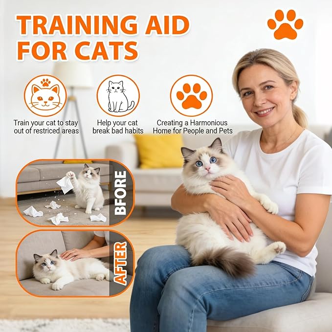 Cat Repellent Spray, Cat Deterrent Spray - Indoor & Outdoor Training Safe, Protect Furniture, Sofas, Rugs, Restricted Areas-for Behavior, Natural, Effective 120 ML/4FL.OZ