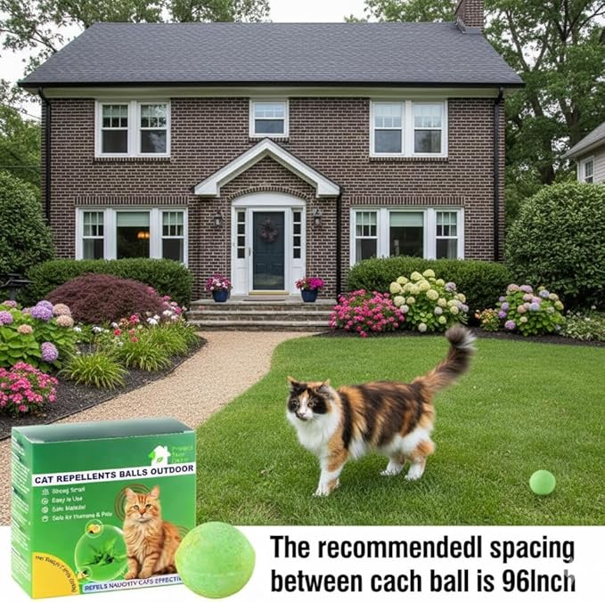 Natural Peppermint Oil Cat Deterrent Outdoor and Indoor, Keep Cats Permanently Out of Yard, Lawn, Garden, Furniture, Mulch & Flower,8 Pack