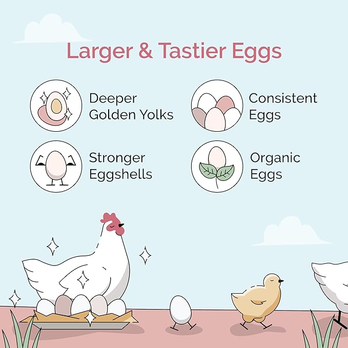 Mile Four Organic Chicken Feed (46 lbs) Layer Mash, Non-GMO, USA Grown, 16% Protein, Corn-Free, Soy-Free, Non-Medicated Feed for Chickens