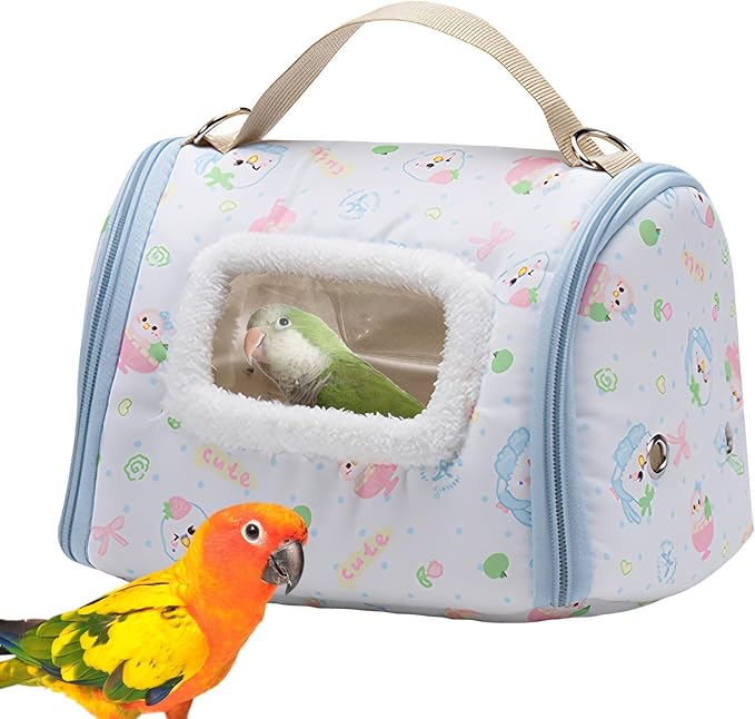 Travel Bird Carrier, Window Parrot Box, Portable Transport Case with Breathable Feature, Lightweight Bird Cage for Small Birds, Pet Carrier with Easy Carry Design for Outdoor Adventures