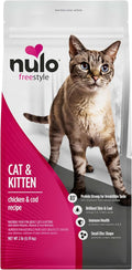 Nulo Freestyle Cat & Kitten Dry Food - Chicken & Cod Recipe, High Protein Grain Free Cat Food, Natural Kibble with Probiotics & Omega Fatty Acids, 2lb Bag