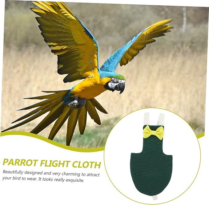 MERRYHAPY Bird Diaper Flight Suit for Parrots and Parakeets Lightweight Clothes for Small Birds and Stylish Nappy for Outdoor Use