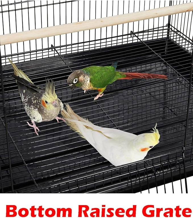 Lot of 6 Aviary Breeding Finch Aviary Canary Flight Bird Cage with Center Divider 24" x 16" x 16" (Black)