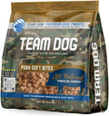 Team Dog Freeze-Dried Raw Pork Soft Dog Treats & Dog Food Topper | Grain Free Dog Treats for Training | 100% USA-Sourced Pork for Cleaner Teeth, Digestive Health & Muscle Growth | 14 oz Bulk Size