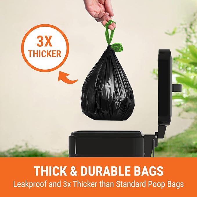 Pupzle Dog Pooper Scooper with Bag Attachment, 40" Long Handle Pooper Scooper for Large Dogs, Dog Poop Scoop for Yard, Large Capacity Swivel Bin and Rake, Lavender Scented Bags (Black)