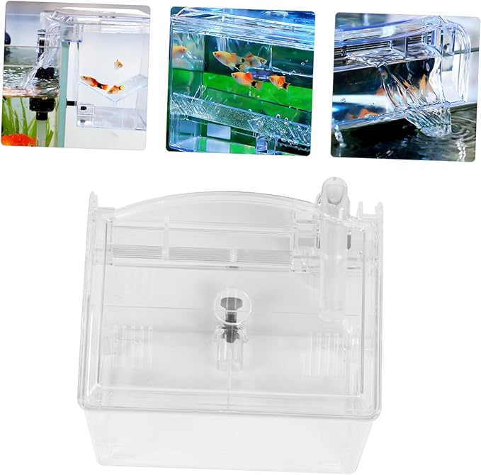 1pc Fish Tank Breeding Hatchery House Incubator Pneumatic Isolation Box for Aquarium Hanging Fish Breeder Box for Shrimp and Turtles Design for Observation