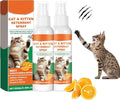 2pcs Cat Deterrent Spray for Indoor and Outdoor, Safe Indoor & Outdoor Deterrent for Furniture & Carpet Protection, Natural Anti-Scratch Spray for Cats, for Sofa, Rugs, Chairs,200ML| 6.8oz