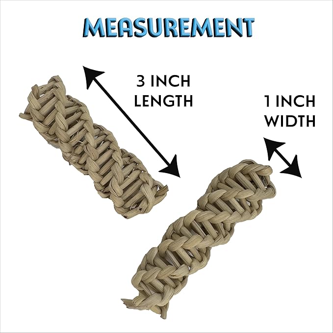 5305 Pk6 Small Vine Twists - Natural Bird Foot Toys, Handmade Vine Twists, Air Dried, Versatile, Easy for Birds to Interact with and chew, Great for Small pet Budgie Finch Lovebird Parrotlet