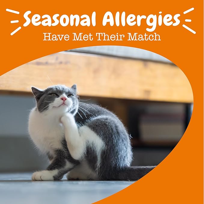 Zesty Paws Allergy & Immune Mousse - Cat Vitamins & Supplements Treats - Allergy Relief for Cats L-Lysine Squeeze up for Immunity, Skin Health & Antioxidant Support - Chicken 14ct