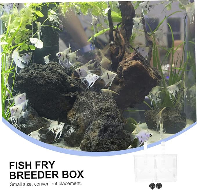 FRCOLOR 1pc Juvenile Fish Breeding Box Dual Isolation Tank Lightweight Plastic Aquarium Breeder High Transparency for Safe Fish Hatching and Separation