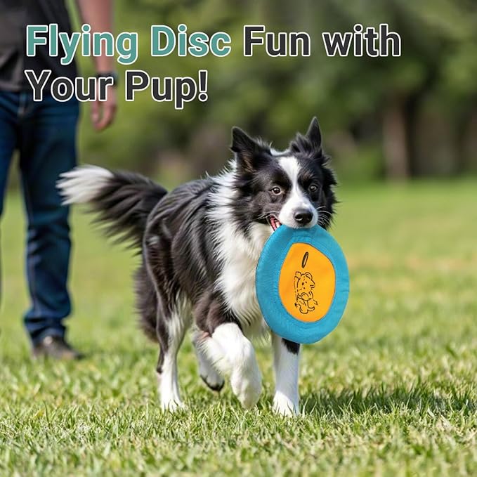 3 Packs Nylon Interactive Dog Flying Disc - Floating Dog Toys for Aggressive chewers - Water Toys for Dogs