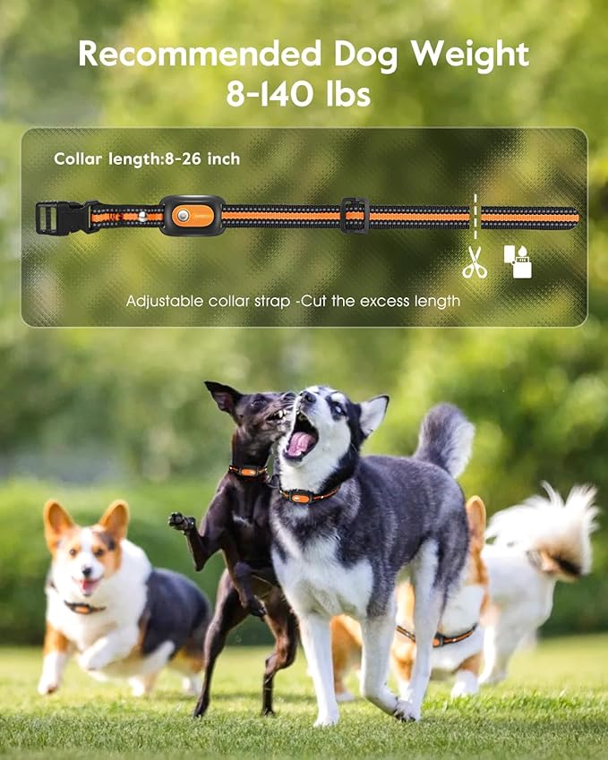 SLOPEHILL Dog Shock Collar,4200FT Dog Training Collar with Remote,IPX8 Waterproof E-Collar with Beep,Vibration,Shock,Flash Light,No Shock Mode,Electric Shock Collar for Small Medium Large Dog,Orange