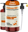 Deley Naturals Wild Alaskan Salmon Oil for Dogs & Cats - New and Improved Salmon Oil Plus Formula - Fish Oil for Dogs with Omega 3, DHA and EPA - Omega 3 for Healthy Skin and Coat - 32oz Made in USA