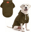 BEAUTYZOO Dog Hoodie with Leash Hole and Pocket,Dog Sweaters for Small Medium Large Dogs Boys Girls,Waffle-Like Laminated Cotton Warm Outfits for French Bulldogs, Pitbull, Winter Puppy Clothes Jacket
