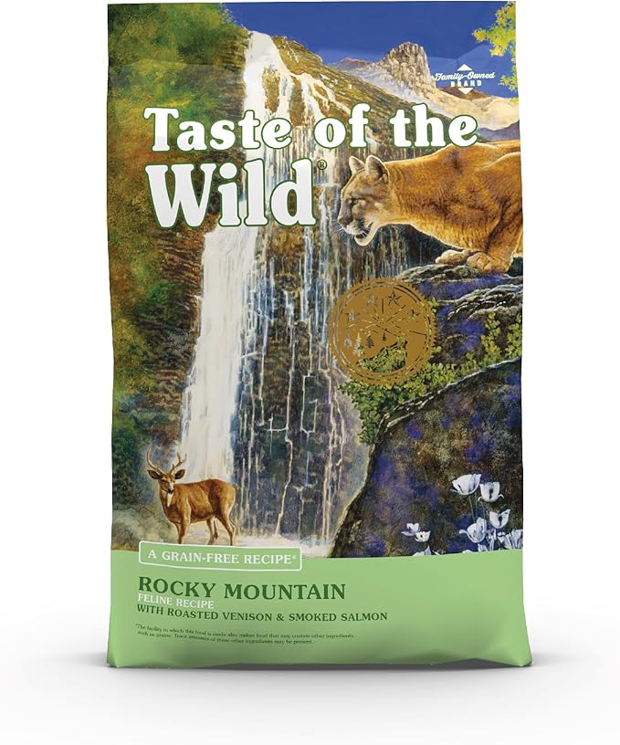 Taste Of The Wild Rocky Mountain Grain-Free Dry Cat Food With Roasted Venison & Smoke-Flavored Salmon 14lb (Pack of 1)
