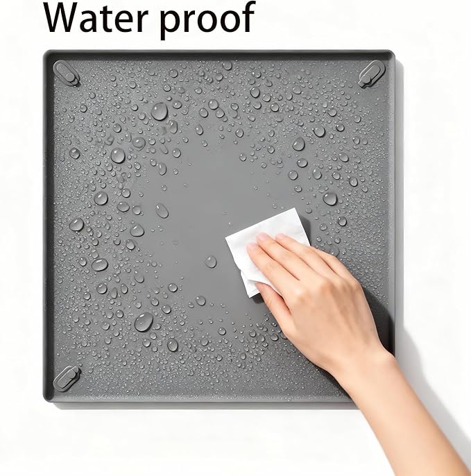 Pee Pad Holder for Dogs,Portable Silicone Pet Pad Holder 24" x 24" Pee Pads, No Spill Raised Lip High Edge for Floor Protection, Leak-Proof Puppy pad Holder,Square Pee pad Tray