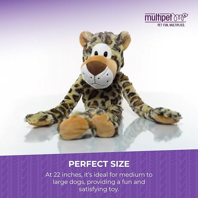 Multipet Swingin' Safari Monkey Dog Plush Toy - Squeaky Dog Toy for All Dogs - Extra Soft Plush Dog Toy - Stuffed Animal Dog Toy for Cuddling & Playing - Cute Dog Pet Toy (27”, Brown, 5 Squeakers)