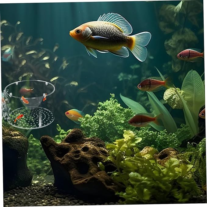 Yardwe Fish Breeding Box for Betta and Shrimp Lightweight Isolation Tank Protective Divider for Newborns and Pregnant Fish Aquarium Accessory