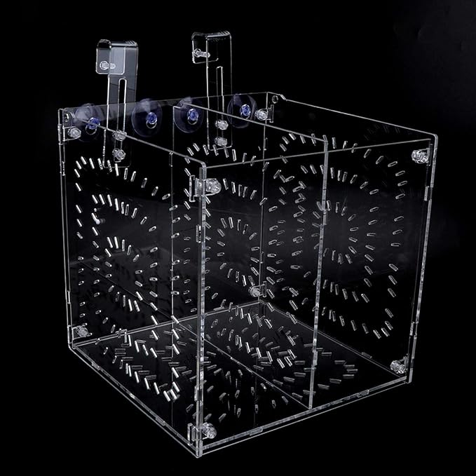EVTSCAN Aquarium Breeder Box for Fish Tank, Fish Breeding Box Tank Hatchery Incubator Aquarium Isolation Box for Seedlings Incubation(L)