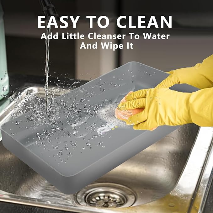 Cat Litter Box Tray Compatible with Petsafe Scoop-Free- Odor & Stain-Resistant, Easy Disassembly - Includes Free Scoop for Cat Litter Boxes Plastic