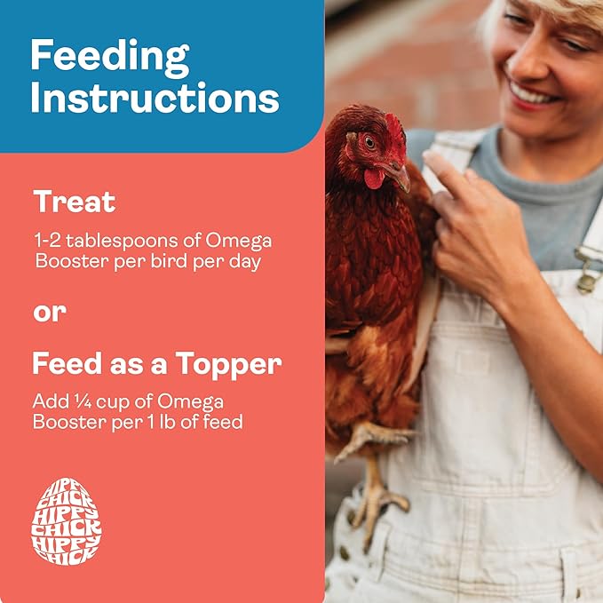 Egg Booster for Chickens – Omega-3 Vitamin Supplement for Laying Hens – Egg & Feather Health Support – Natural Poultry Treat and Layer Feed Additive – 2.5 lb Bag