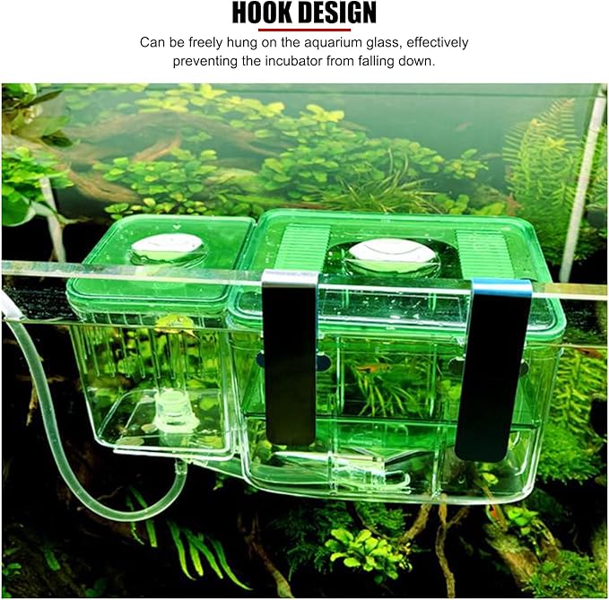 EVTSCAN Double Layer Fish Breeding Box Aquarium Fish Isolation Box Safe Hatchery Incubator Fish Separation Tank for Newborn Fish Injured Fish Shrimp