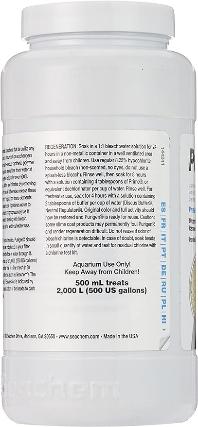 Seachem Purigen Organic Filtration Resin - Fresh and Saltwater 500 ml (116016308)