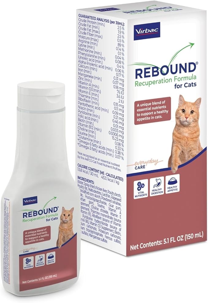 Virbac REBOUND® Recuperation Formula for Cats - Promotes the restoration of healthy digestion, hydration, and nutrition