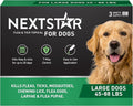 NEXTSTAR Flea and Tick Prevention for Dogs, Repellent & Control, Fast Acting Waterproof Topical Drops, Flea and Tick Prevention for Large Dogs, 3 Monthly Doses