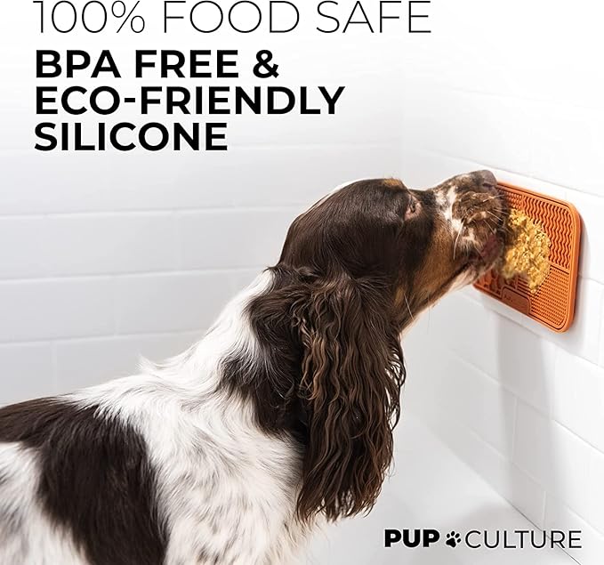 Pup Culture Dog Lick Mat for Dogs (2 Pack), Feeding Pad for Anxious Pets Plus 4 Different Puzzles for Mental Stimulation for Dogs - Supports Mental, Dental, and Digestive Health - Heavy Duty