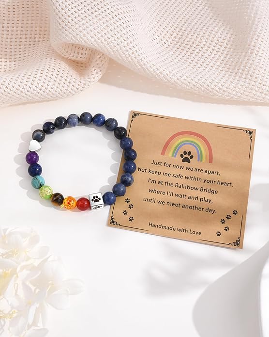Dog Memorial Gifts for Loss of Dog, Pet Memorial Gift for Dogs, Bracelet for Women Men Who Loss of Beloved Dogs Cat Furry Friend