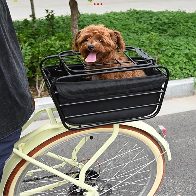 Dog Carrier for Bike,Pet Carrier for Bike,Easy Install/Remove Pet Bicycle,for Commute Safety Walking Travel Outdoor Family Cycling Cats
