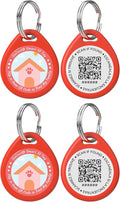 2 Pack Personalized Cat Tags,QR Code Pet ID Tags with Online Profile systerm,Editable Any Names and Phone numbles,2*Red,S