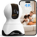 VIMTAG 4K Security Camera Indoor, 5G Pet Camera with Phone App for Dog/Cat, 360° Pan/Tilt Cameras for Home/Nanny/Baby/Room, Night Vision, Motion Tracking, Dual-Band WiFi, 2-Way Audio, Cloud & SD Card