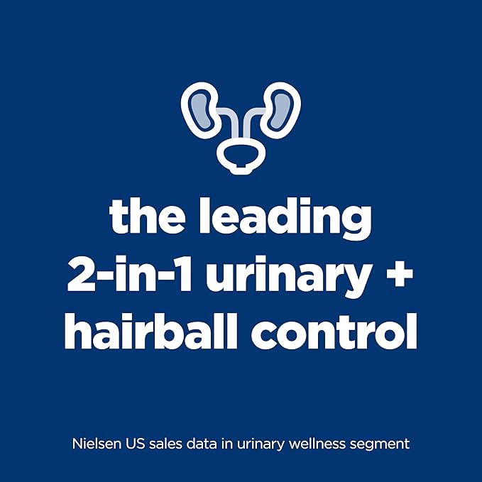 Hill's Science Diet Adult 1-6 Urinary Hairball Control Wet Cat Food, Variety Pack: Chicken, Tuna & Vegetables Stew, 2.9 oz. Cans, 12-Pack
