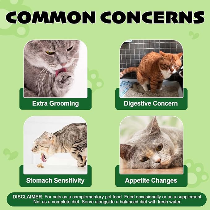 60g Cat Grass Stick, Freezed Dried Cat Grass Sticks Snacks for Teeth Cleaning and Hairball Removal, Natural Chicken Flavored